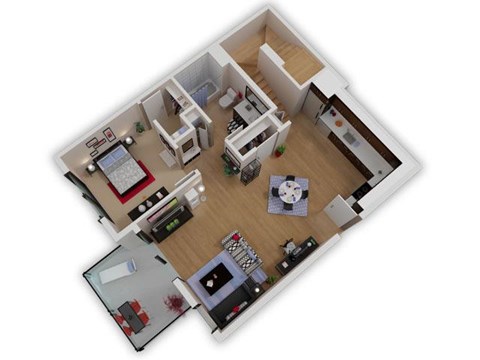 Capitol Yard Apartments_ West Sacramento CA_Floor Plan_One Bedroom One Bathroom A5